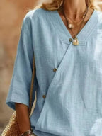 Surplice 3/4 Sleeve Blouse (7)
