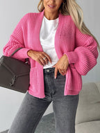 Open Front Dropped Shoulder Cardigan (6)