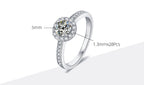Round Bag 0.5 Carat 925 Sterling Silver Moissanite Ring photo 3