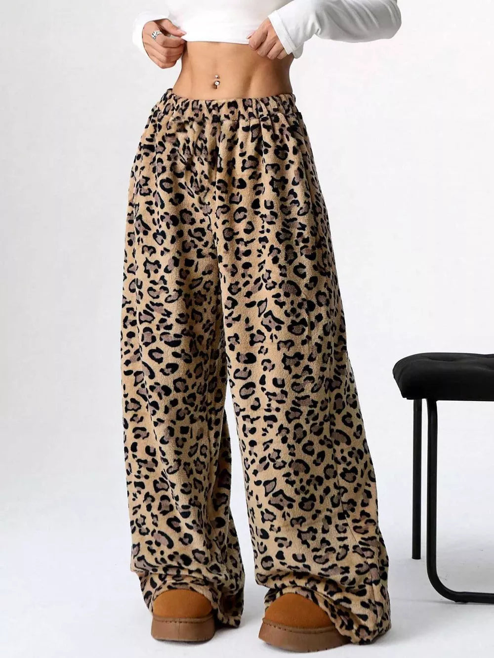Leopard Wide Leg Plush Pants (22)