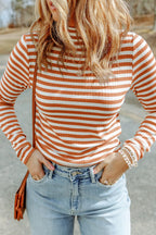 Striped Mock Neck Long Sleeve Top (12)