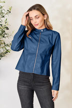 Mock Neck Zip Up Jacket (10)