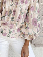Off-shoulder Floral Print Blouse (12)