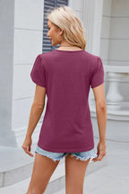 V-neck Short Sleeve T-shirt (36)