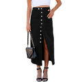Button Irregular Slit Midi Dress variant CJQZ238026501AZ|CJQZ238026502BY|CJQZ238026503CX|CJQZ238026504DW