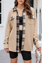Plaid Button Down Collared Jacket (5)