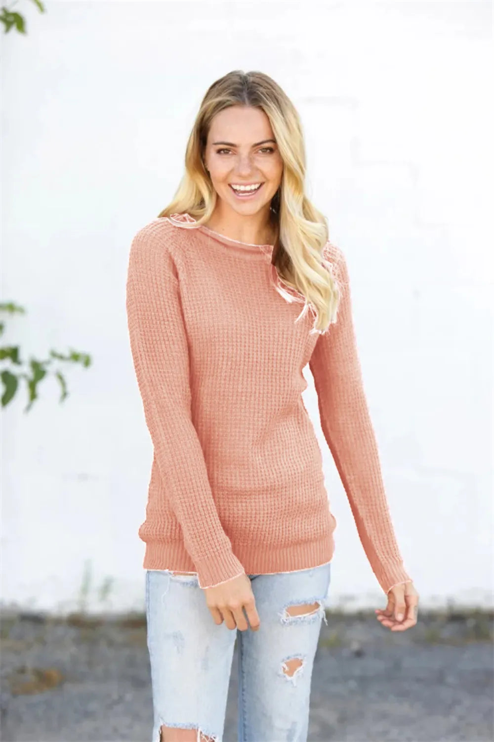 Round Neck Raglan Sleeve Sweater (6)
