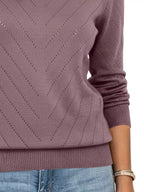 Openwork Round Neck Sweater (18)