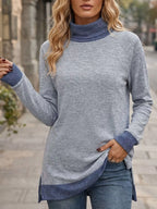 Turtleneck Raglan Sleeve T-shirt (10)