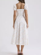 Floral Spaghetti Straps Midi Dress (39)