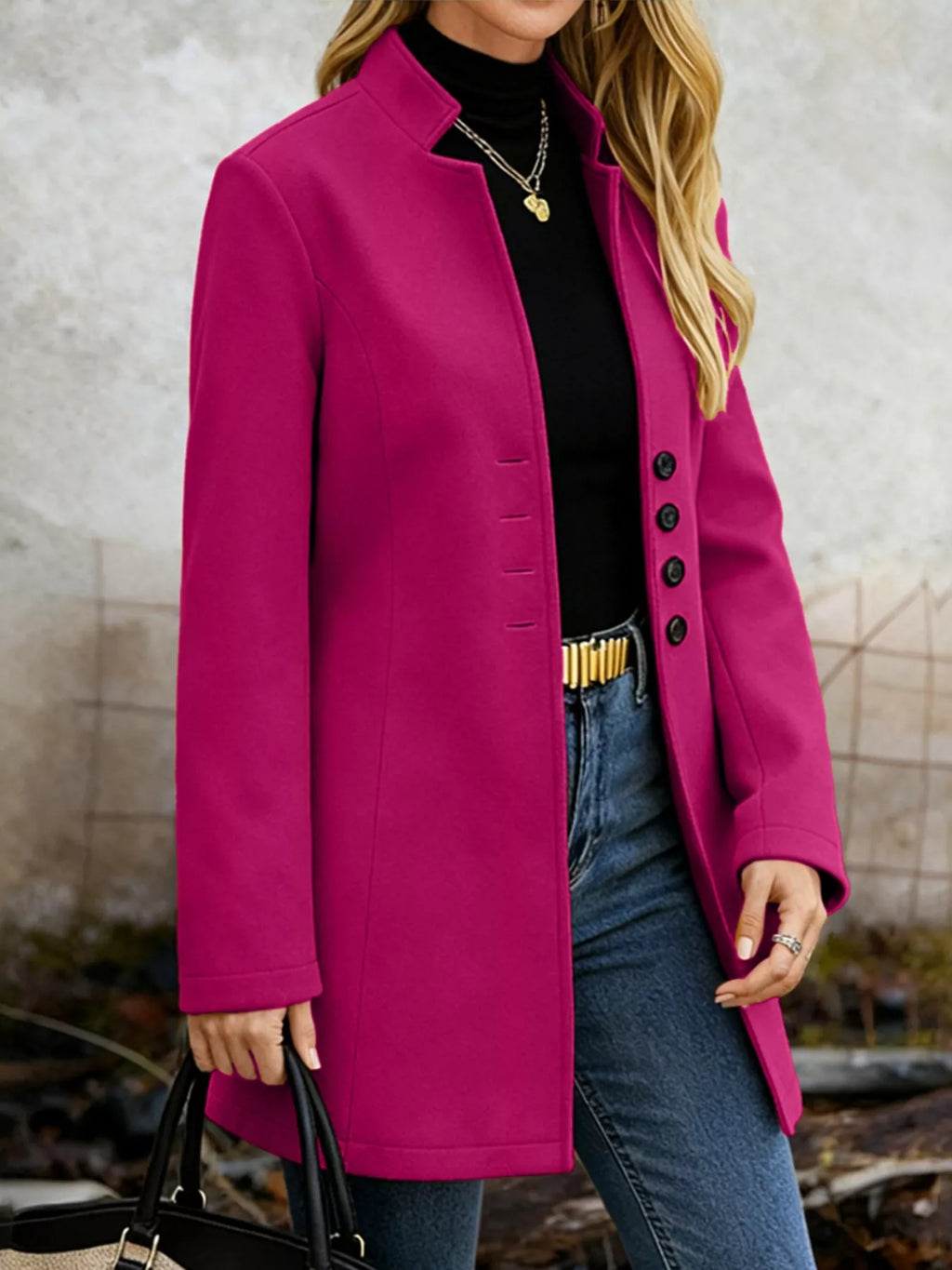 Button-down Longline Outerwear (6)