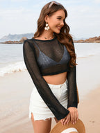 Openwork Long Sleeve Cover-up (11)