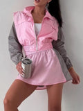 Block Outerwear Skirt Set
