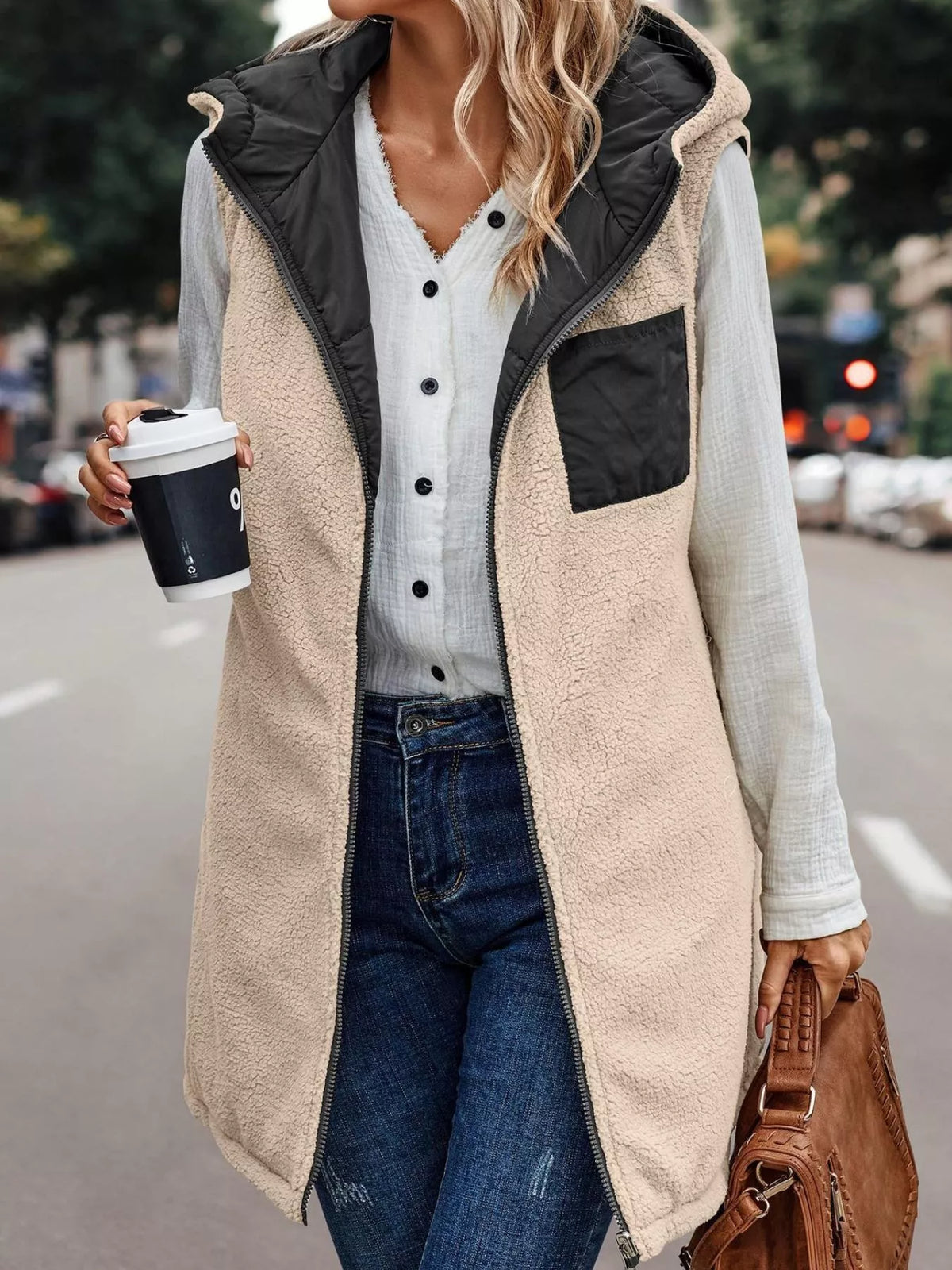 Full Size Hooded Sherpa-lined Puffer Vest Coat Plus (9)