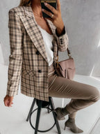 Houndstooth Double-breasted Blazer (12)