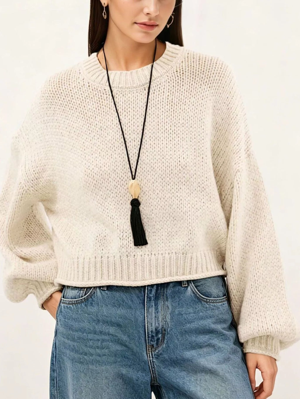 Oversized Chunky Knit Sweater (2)