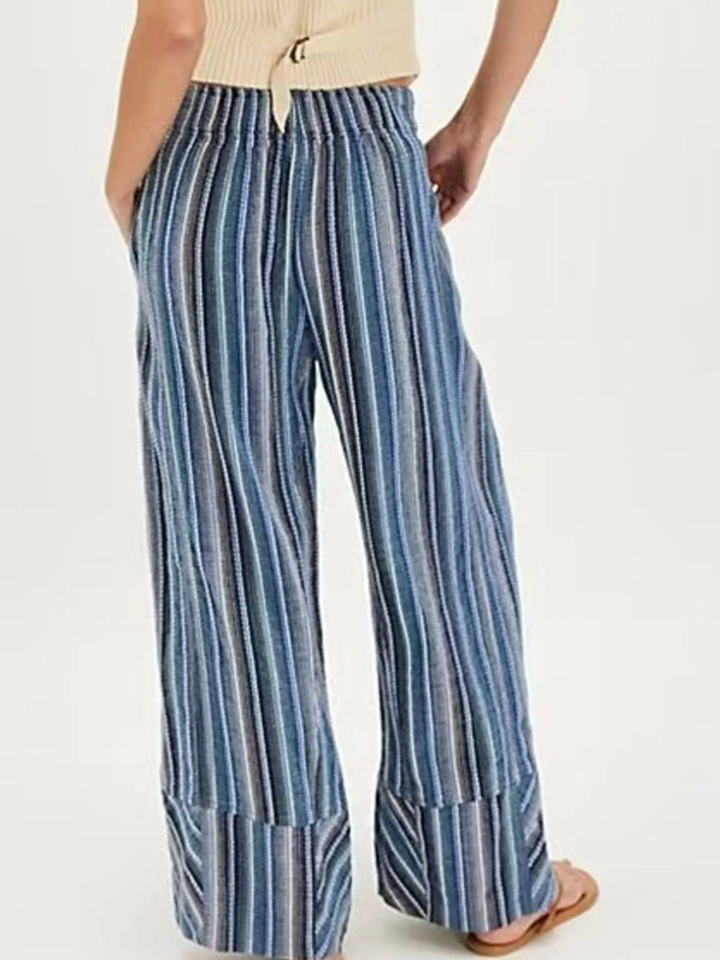 Striped Wide Leg Pants (2)