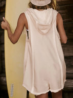 Half Zipped Hooded Sleeveless Romper (3)
