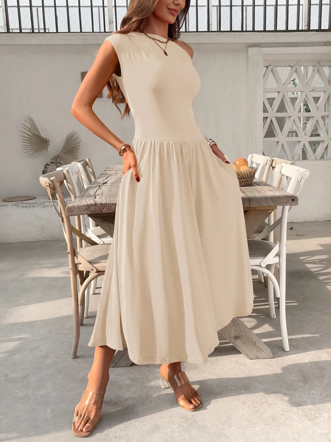 Single Shoulder Dress Pockets (12)