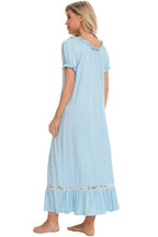 Lace Detail Short Sleeve Lounge Dress (2)