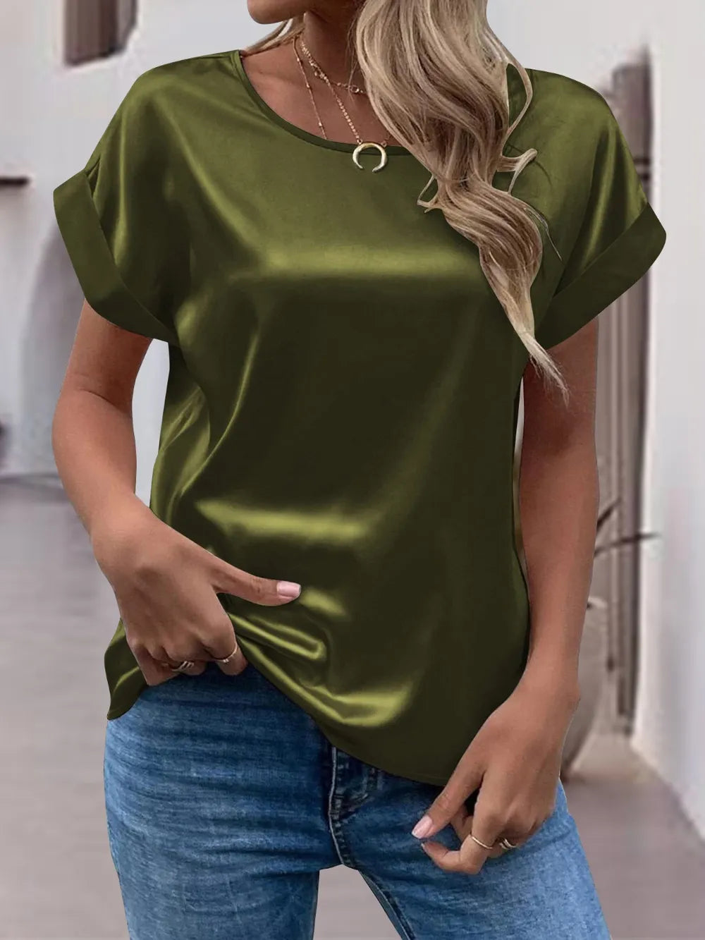 Round Neck Short Sleeve T-shirt (22)