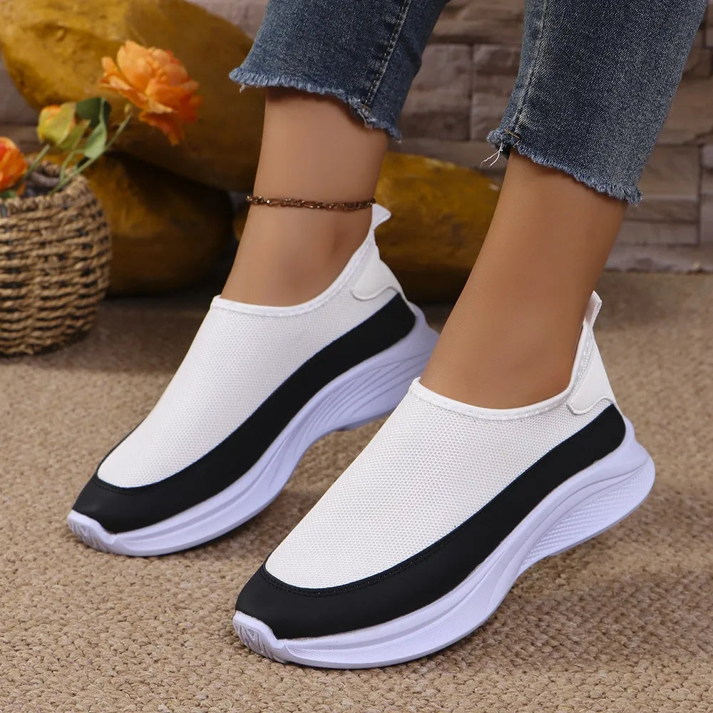 Mesh Contrast Flat Slip-ons (3)