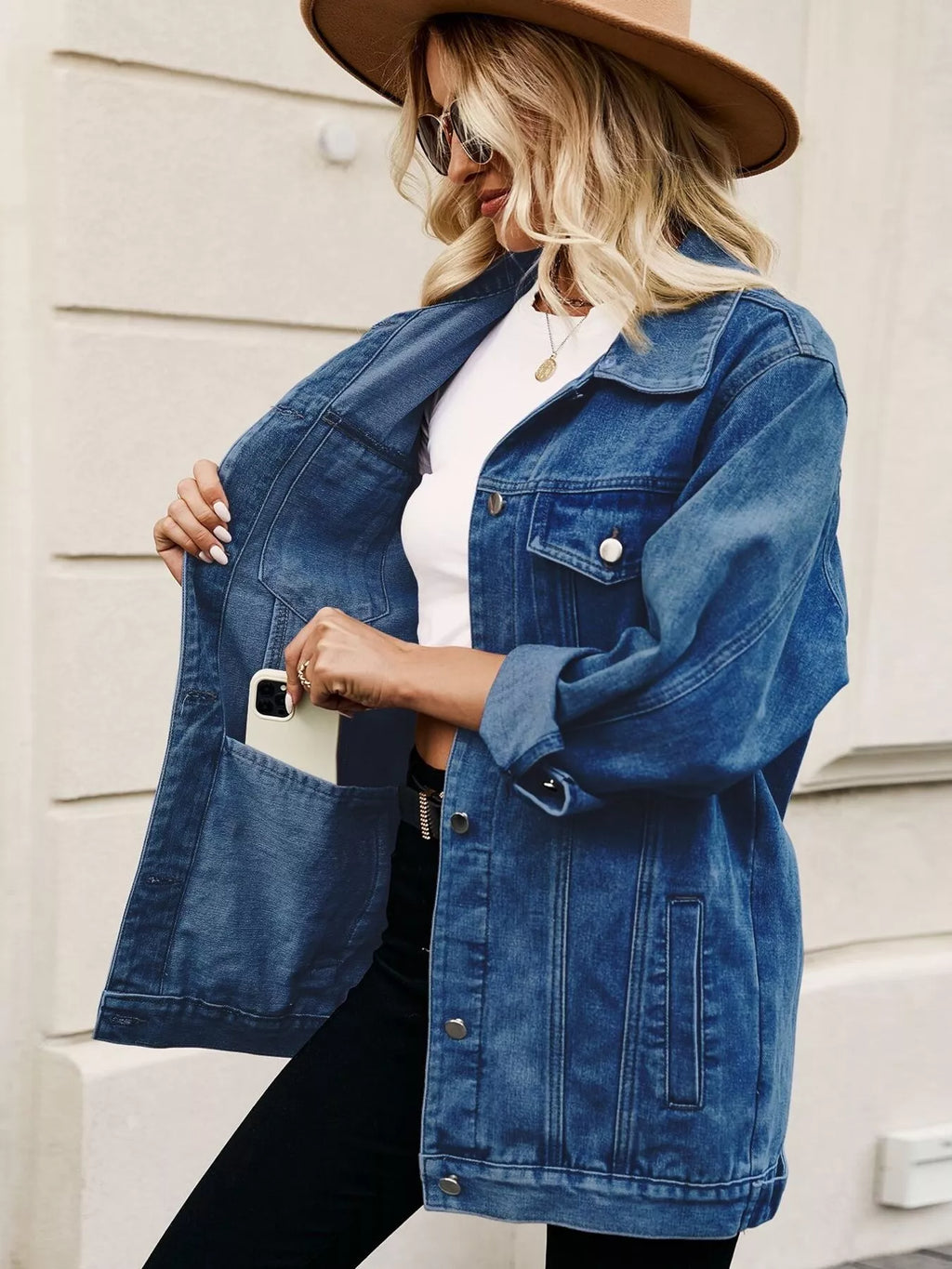 Button Up Long Sleeve Denim Jacket (18)