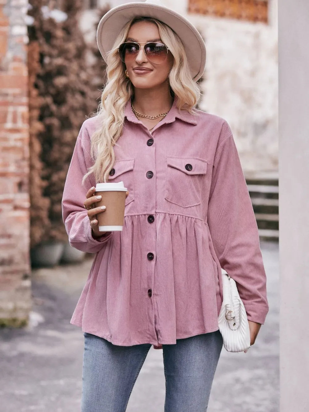 Collared Neck Long Sleeve Shirt (4)