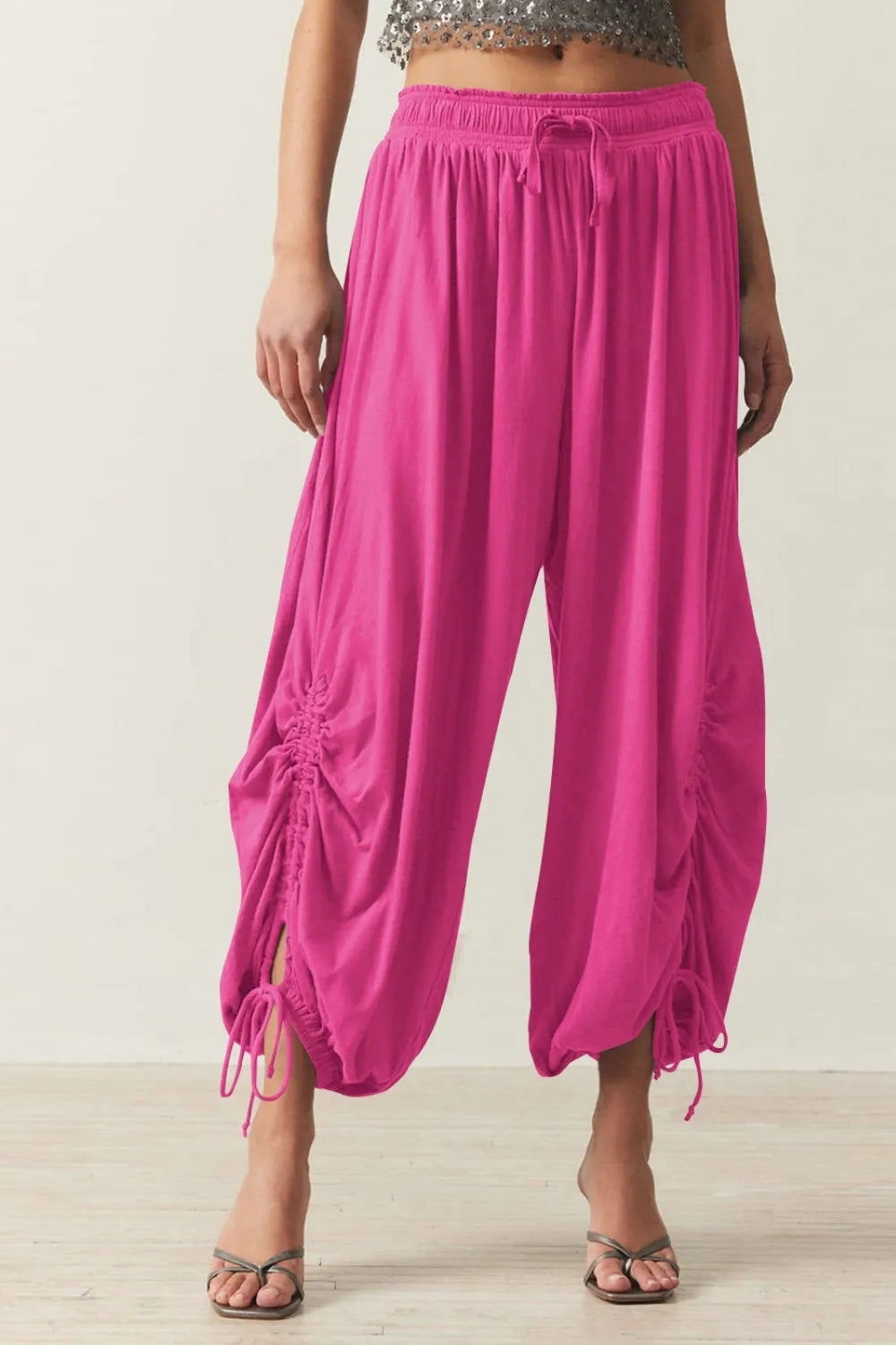 Drawstring Ruched Pants (20)