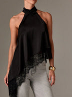 Halter Neck Lace Trim Cami (7)