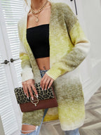 Full Size Pocketed Open Front Gradient Cardigan (17)