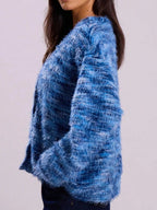 Chunky Knit V-neck Button-up Cardigan (12)