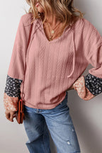 Block Tie Neck Long Sleeve Top (12)