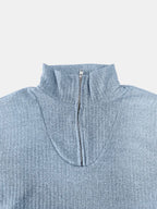 Full Size Quarter Zip Long Sleeve Top (20)