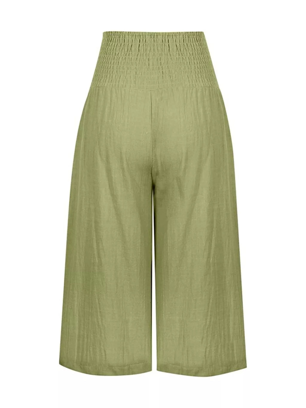 Smocked Wide-leg Capri Pants (21)
