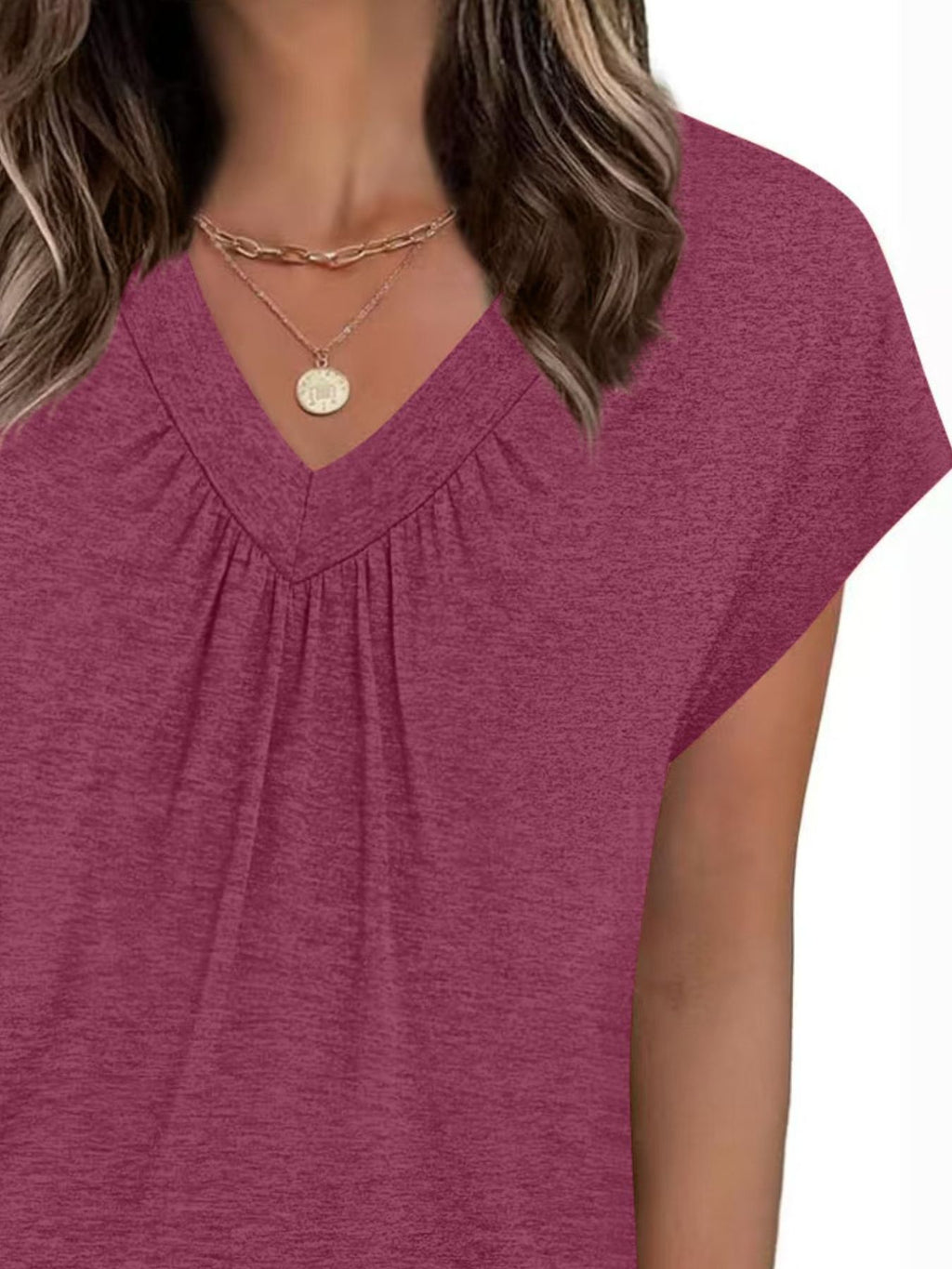 V-neck Relaxed Fit T-shirt (14)