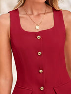 Square Neck Button-up Vest (3)