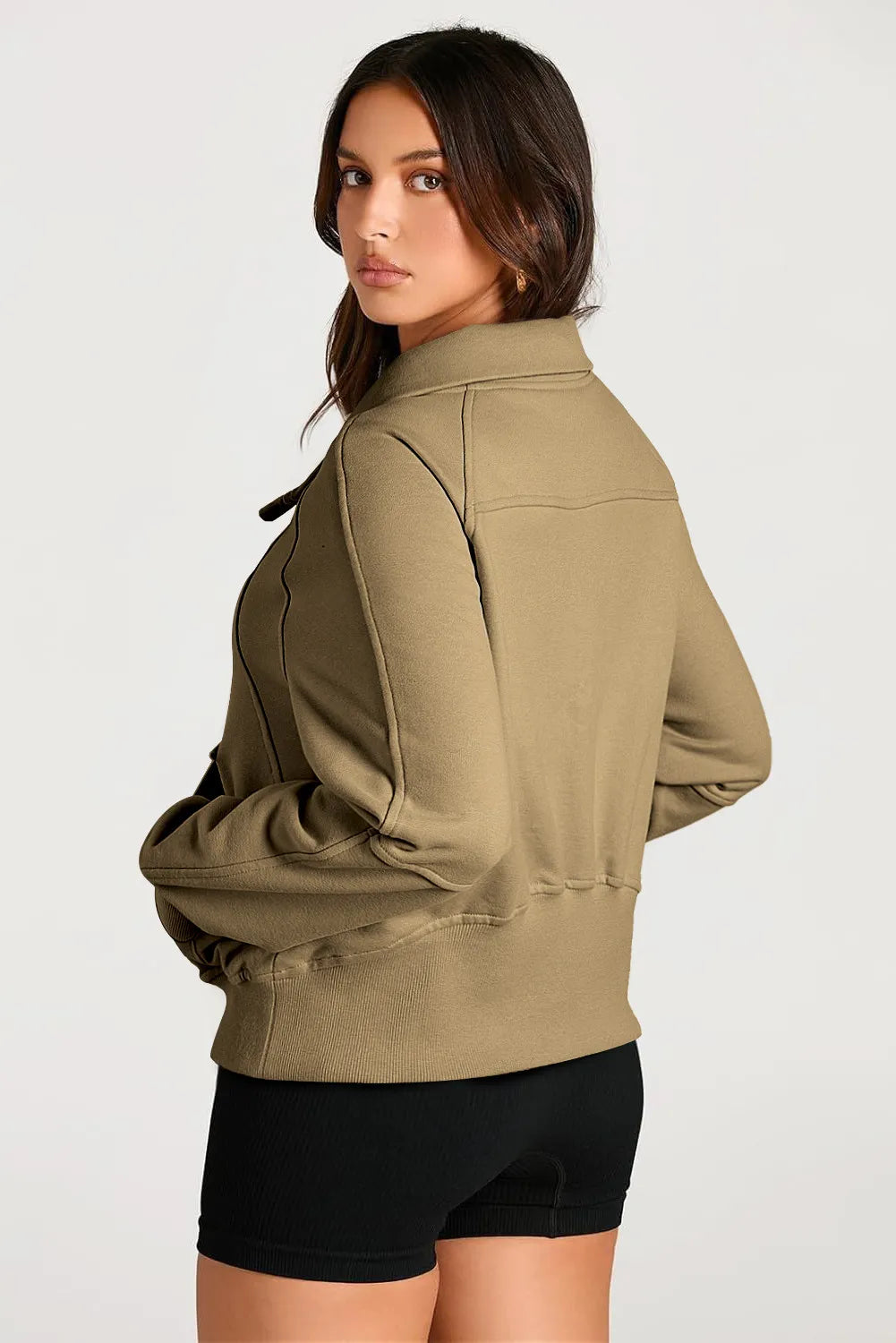 Half Zip Long Sleeve Sweatshirt (10)