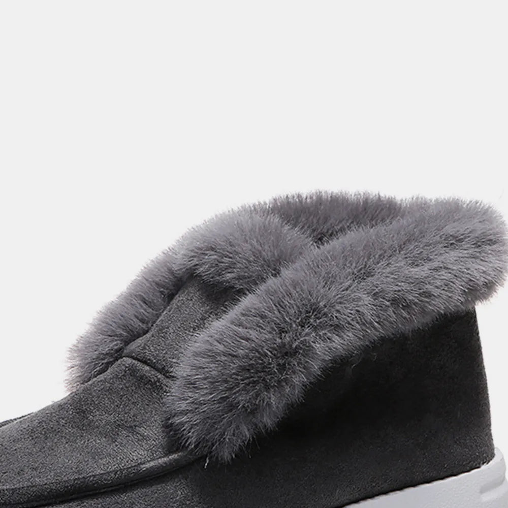 Furry Suede Snow Boots (8)