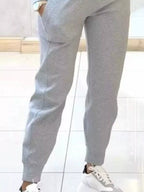Casual Chic Cropped Sweatshirt Jogger Set (15)