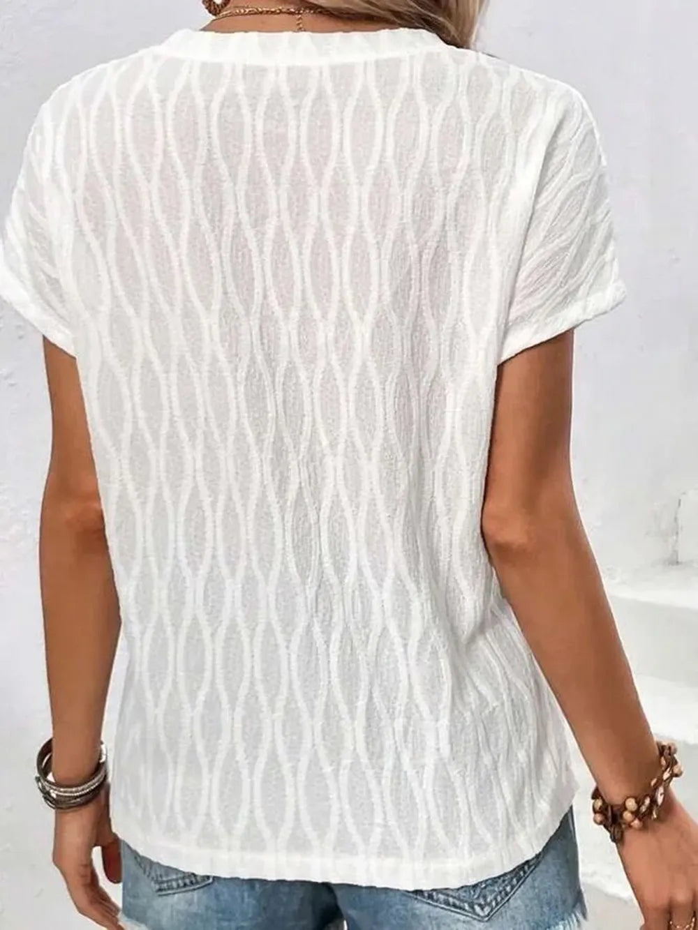 Full Size Round Neck Short Sleeve T-shirt (2)
