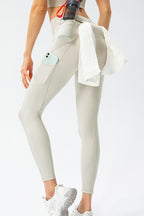 Full Size Slim Fit High Waist Long Sports Pants Pockets (4)