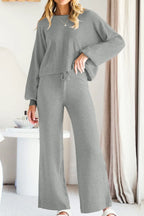 Round Neck Long Sleeve Top Pants Set (11)