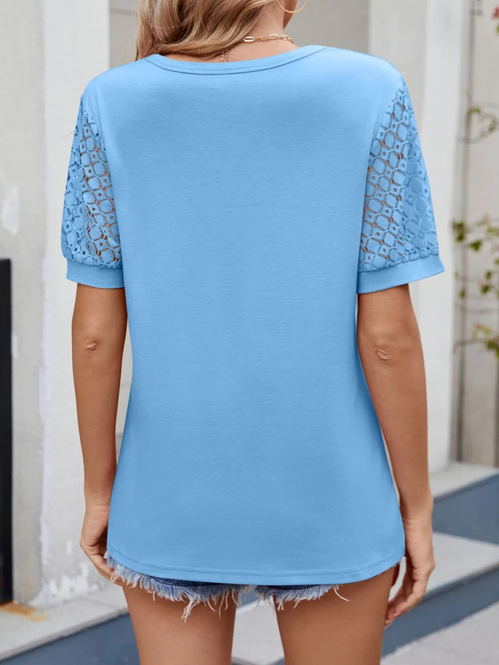 Lace Short Sleeve T-shirt (25)