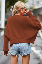 Round Neck Drop Shoulder Long Sleeve Sweater (33)