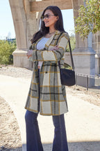 Full Size Plaid Button Up Lapel Collar Coat (27)