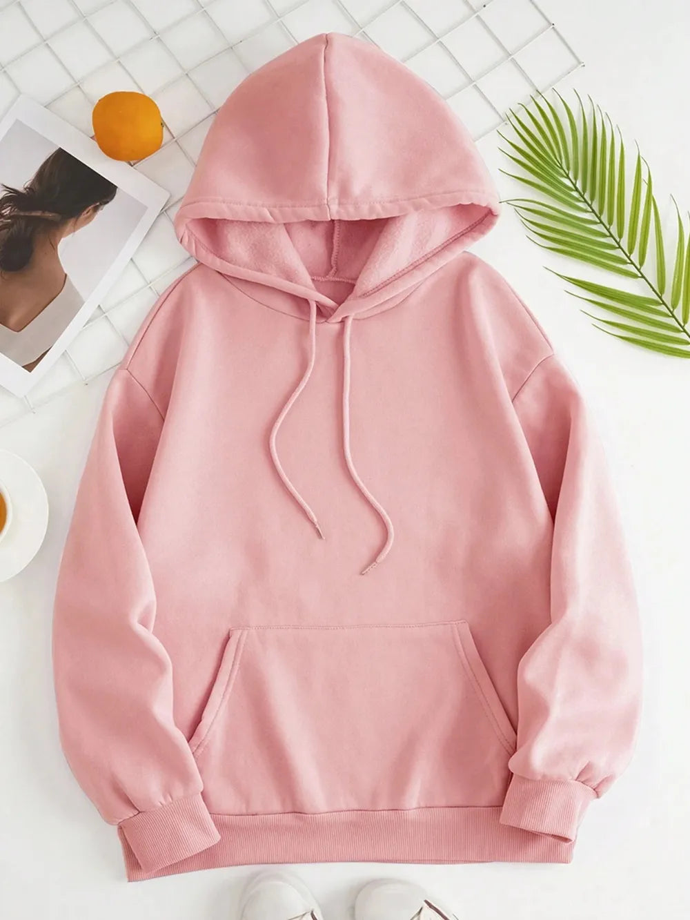 Drawstring Dropped Shoulder Hoodie (3)