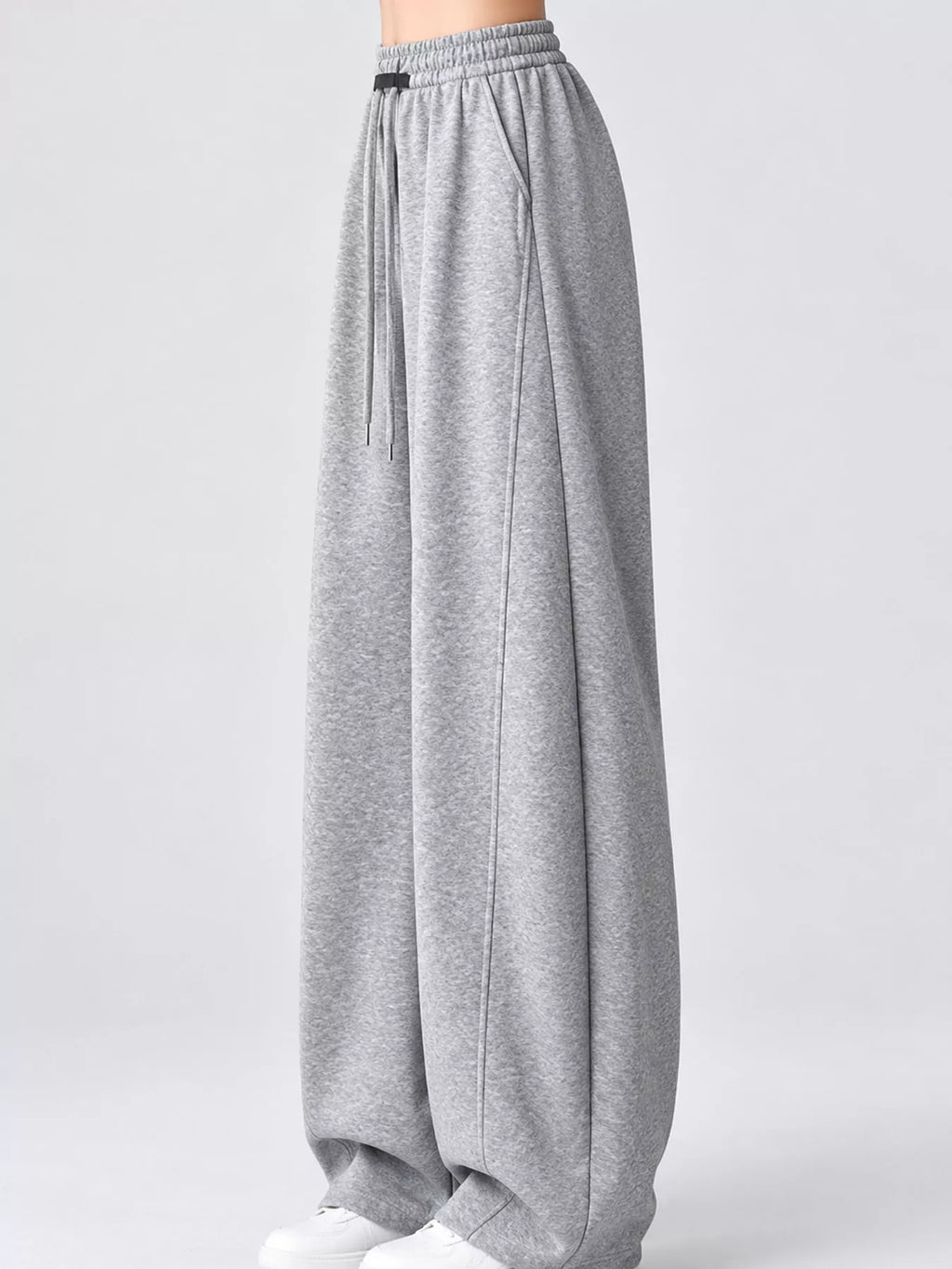 Full Size Drawstring Loose Fit Wide-leg Sweatpants Plus (4)
