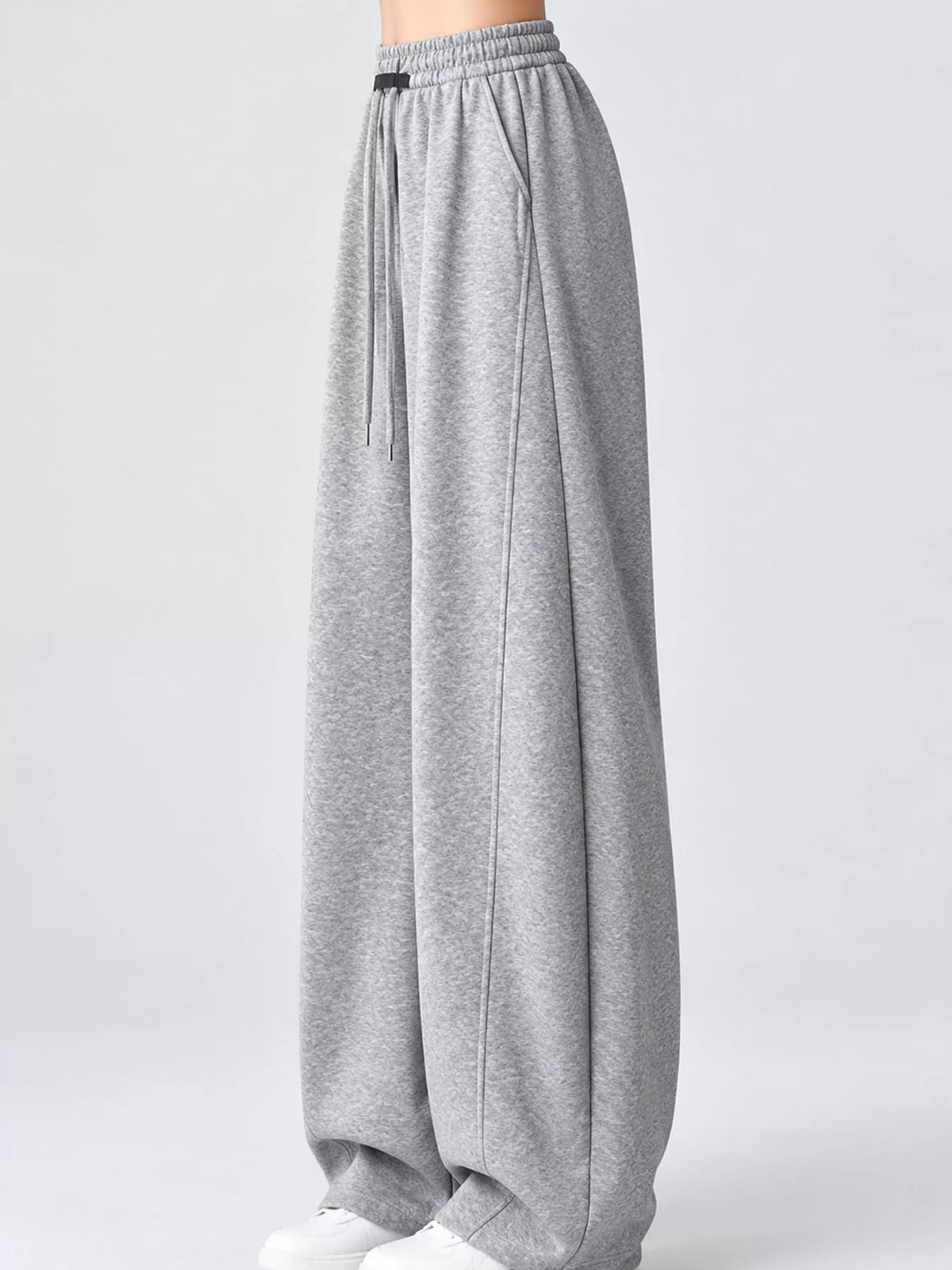 Full Size Drawstring Loose Fit Wide-leg Sweatpants Plus (4)