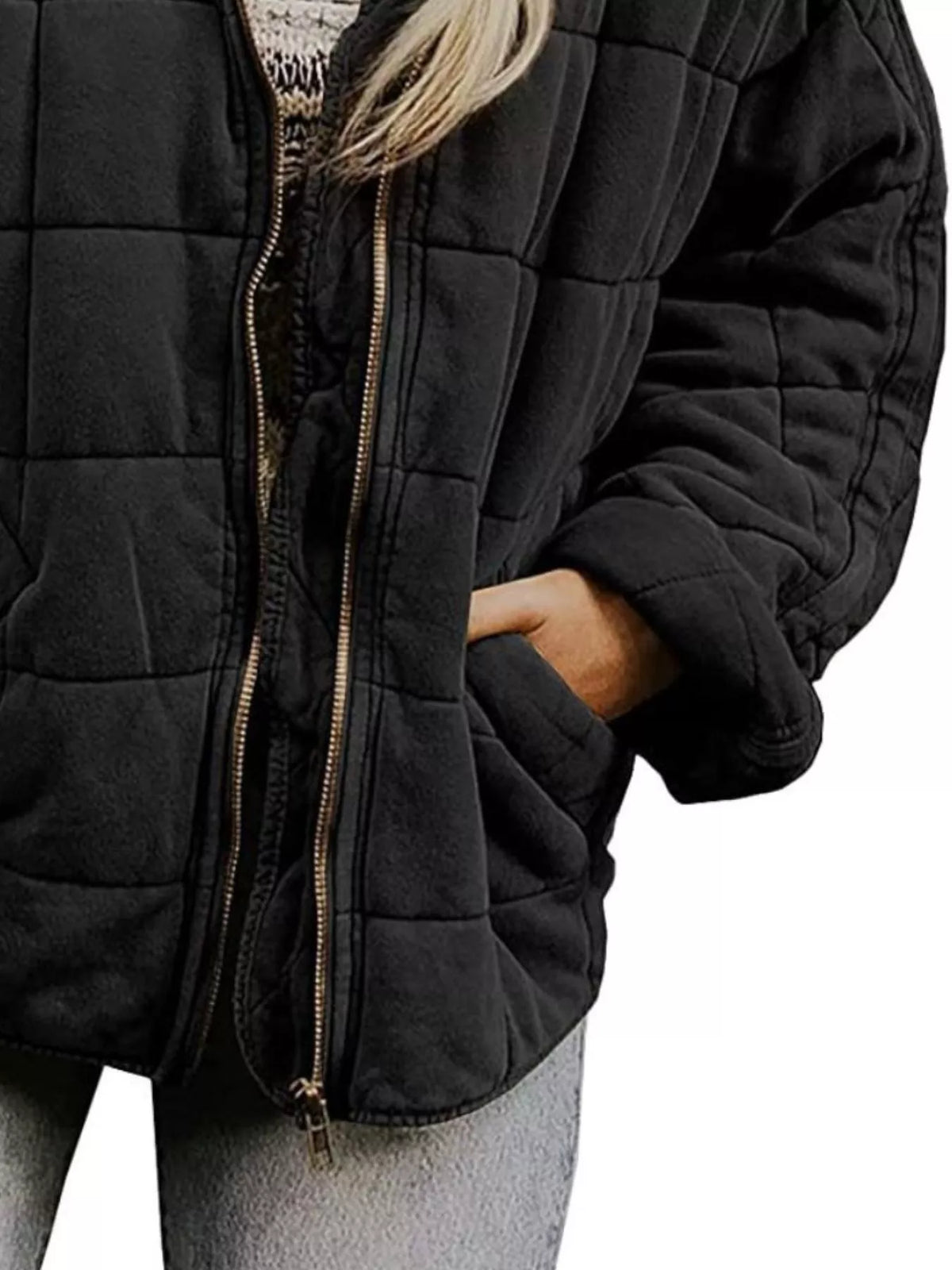 Quilted Zip Up Outerwear (5)